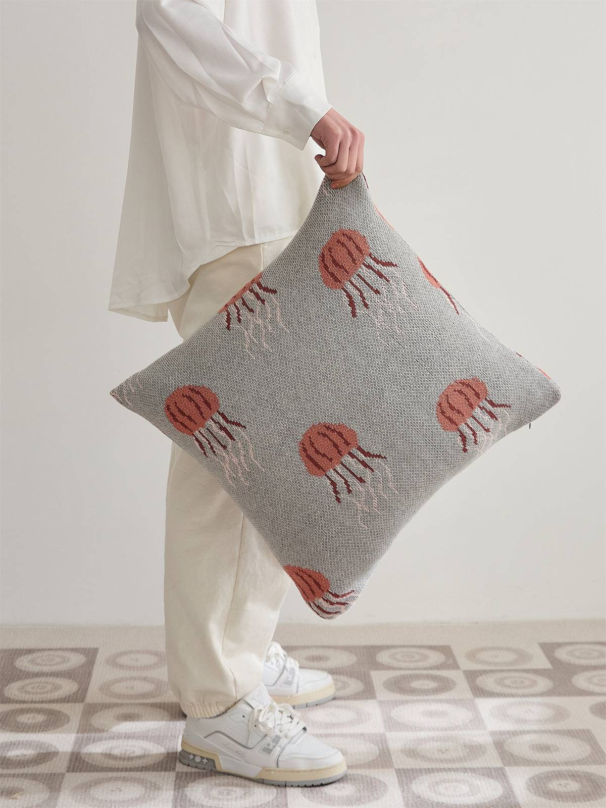 Jellyfish Knitted Cushion Cover - Prozily