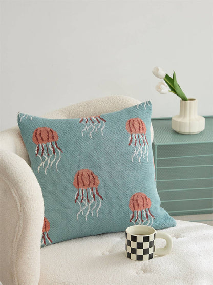 Jellyfish Knitted Cushion Cover - Prozily