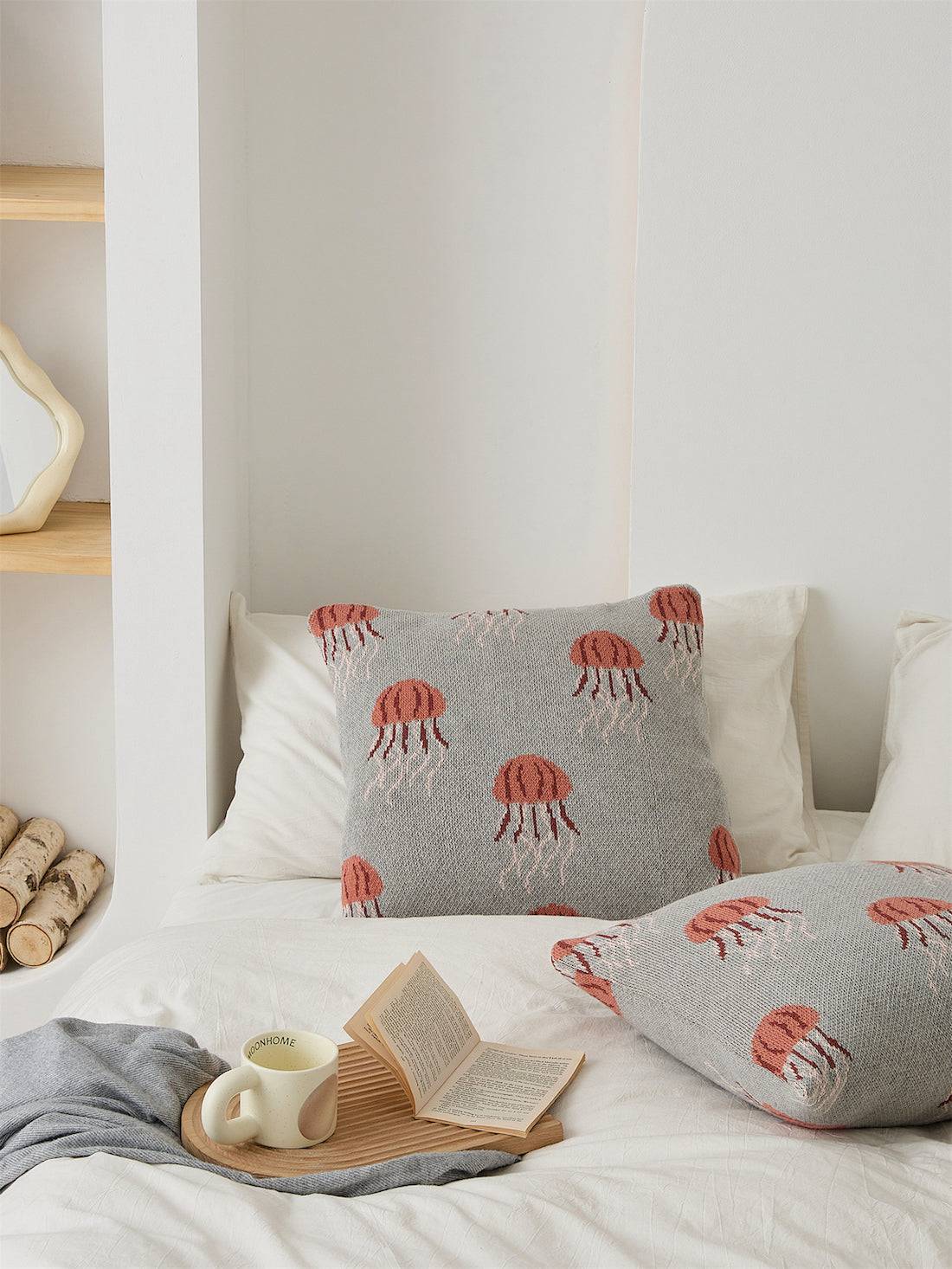 Jellyfish Knitted Cushion Cover - Prozily